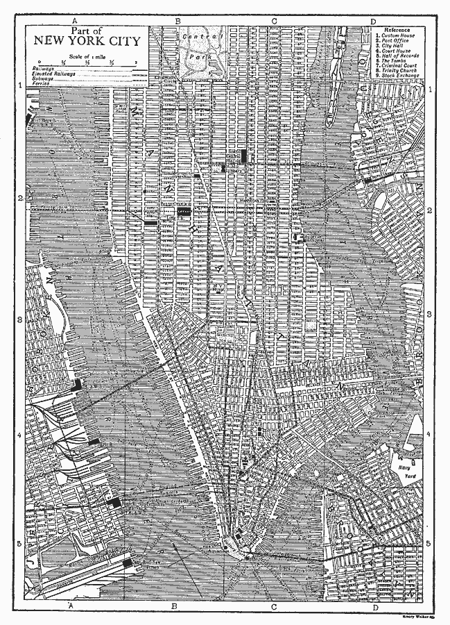 A 1911 city map from the year Frank's library chapter reached print