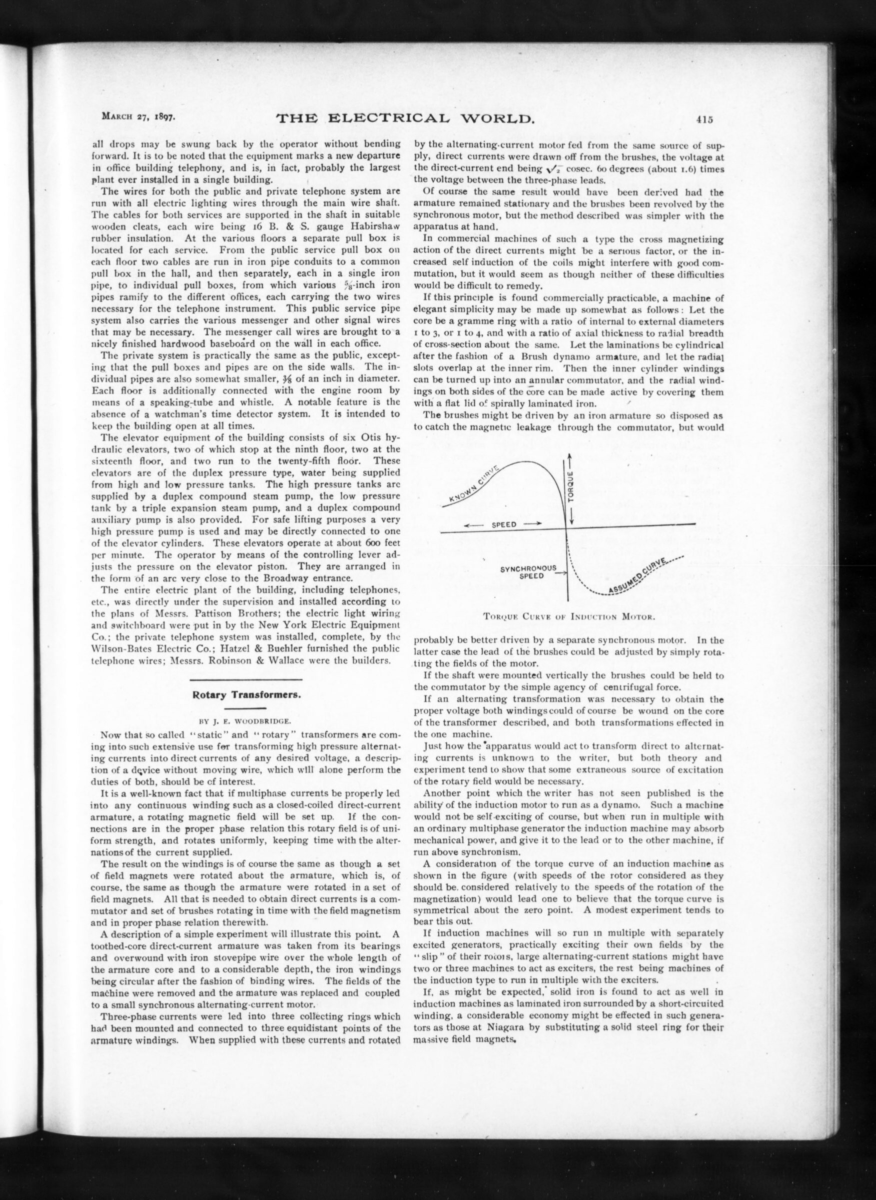 St. Paul Building Electric Plant: Full trade-paper page